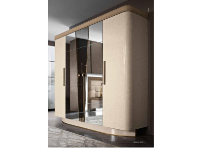 Garde-robe Garde-robe Miroir Bois Meubles Armoires Portemanteau Bois Italie neuf